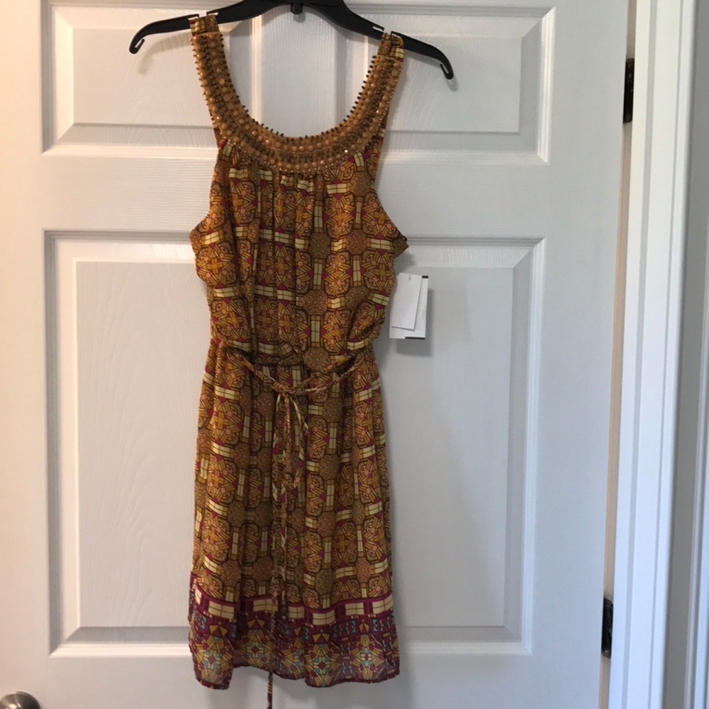 Beautiful beaded neckline dress